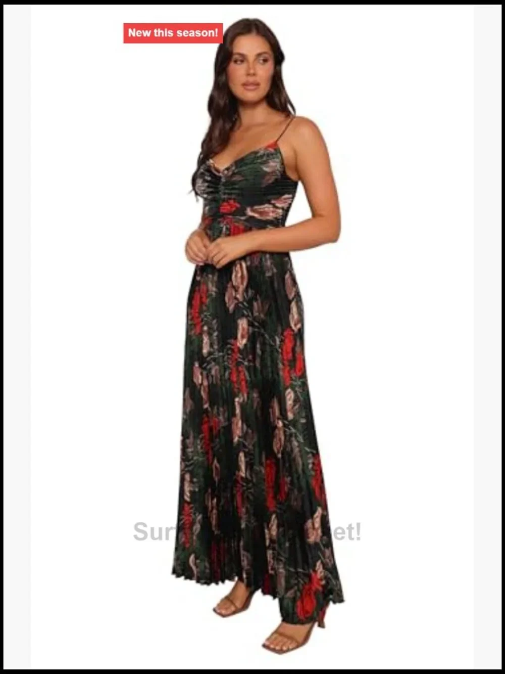 N/A pleated maxi